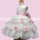 Latest Design Kid Girls Fancy Flower Wedding Dress Children Model Princess Party Dress One Piece Christmas Dresses thumbnail-3