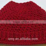 Yellow Wholesale Messy Bun Ponytail Beanie Crocheted Hat thumbnail-4