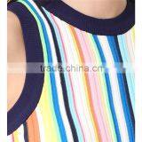 2017 OEM Sleeveless Rich Texture Rainbow Vertical Striped Blouse thumbnail-5
