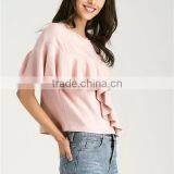 2017 Summer Women Cotton Women Ladies Short Sleeve Blouses for Office thumbnail-3