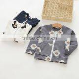 Casual Style Flower Printing Zipper Cotton Girls Jacket thumbnail-1