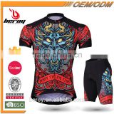 BEROY dragon totem sport cycling suit for men,fantastic short sleeve cycling sets
