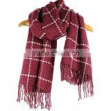 Women Winter Plaid Cashmere Scarf Warm Pashmina Scarf RL-241 thumbnail-4