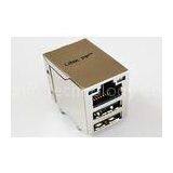 Switch Shielded Magnetic RJ45 Jack Plugs , IEEE Double USB Connectors 1500Vrms thumbnail-1