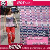 China Single Jersey Spandex Knitting Printed Spun Rayon Fabric for Garment thumbnail-1