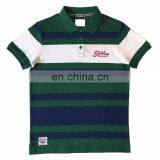 China Supplier Custom Mens Cotton Polo Shirt, Yarn Dyed Stripe Bulk Polo Shirts thumbnail-1