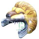 Lion Head Inflatable Football Helmet Tunnel Play Tent With Tunnel