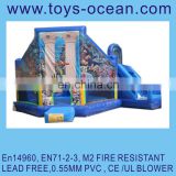 inflatable sea world bounce house with slide