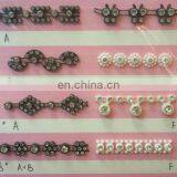 Rhinestone Trimming Fringe Sew on With Plastic Cup Base