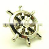 3d Custom Logo Metal Clip Emblem for Cloth Wallet, Personalized Logo Hat Pin Boats Riveting SILVER Lapel Pin thumbnail-3