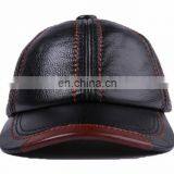 Man Cap Gorras Fishing Hat Outdoor Camping Hiking Baseball Genuine Leather Cap thumbnail-2