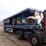 12.5m Container Semi Trailer 40ft 2 Axle Flatbed Trailer for Sale Low Price thumbnail-3