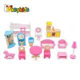 2019 Top Fashion Three Floors Wooden Big Dollhouse With Lights, Garage and Yard W06A333C thumbnail-2