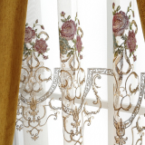 European 100% Polyester Fabric Jacquard Curtain thumbnail-3
