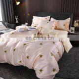 2020 Summer New Arrival Silk Touch Washed Silk Polyester Fabric 4PCS Low MOQ Ready to Ship Reactive Printing Bedding Set thumbnail-2