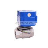 2 Way Plastic Brass Stainless Steel 304 Electric Motor Ball Valve With Mini Actuator 5v 12v 24v 110v 120v 220v thumbnail-7