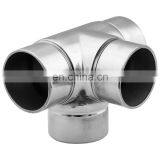 Prime Quality Stainless Steel Handrail Connector 4 Way Corner Union Elbow For Round Railing thumbnail-2