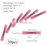Hampool Multiple Types 50pcs Copper Wiring Accessories Automotive Shrinkable Wire Butt Connectors thumbnail-4