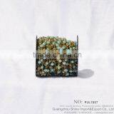 Faceted Colored Crystal Beads Wrap Chain Gold Plated Wire Chain for Jewelry Diy thumbnail-1