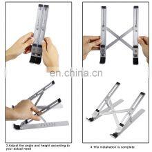 Best Selling Portable With Adjustable Aluminum Stand for Laptop Notebook /tablet pc /smart Phone Holder Folding Stands thumbnail-4