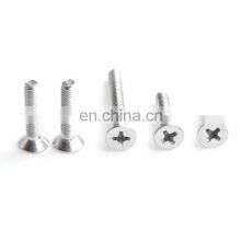 GB819 Stainless Steel Carbon Steel Cross Flat Head Machine Screw