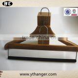 Wooden Clothes Hanger Luxury and Pants Hanger With Velvet Bar thumbnail-1