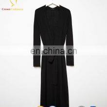 Женская длинная cashmere-кардиган в стиле пальто с поясом thumbnail-3