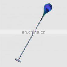 Factory Direct Coffee Stirrer Stainless Steel Cocktail Color Plating Mixing Spoon