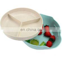 Wheat Straw Double Dish for Pistachios, Peanuts, Nuts, Fruits, Candies, Snacks Plastic Serving Dishes and Bowls thumbnail-2