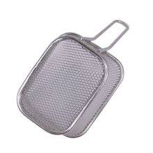 Fried Food Table Serving Chrome Rectangular Chips Fry Basket French Fries Basket Square Mini Frying Basket thumbnail-3