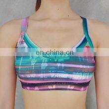 Wholesale Costume Made High Quality Printed Yoga Bra thumbnail-1