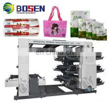6 Colors Flexographic Printing Machine Price for Non woven Paper Plastic Film T shirt bag