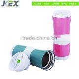 Mirror Finish Stainless Steel Vacuum Mug With Silicon Band thumbnail-1
