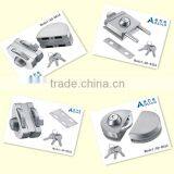 High Quality Tempered Frameless SS or Polish Finish Glass Door Lock for Double Door in Glass thumbnail-5