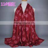 New Style Autumn Winter Sunflower Printed Cotton Linen Muslim Hijab Shawls And Scarves thumbnail-6