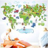 ALFOREVER Map of the Zoo Wall Sticker,map Wall Decals thumbnail-2