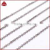 14 Inch Dark Antique Silver Plated Copper Finished Chain Necklace Finding Flat Cable Chain Losbter Clasp thumbnail-2