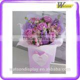2014 Best Selling Heart Shape Birthday and Festival Bouquet Gift Paper Bag Wholesale