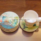 Ceramic With Cork Backing Custom Absorbent Coasters