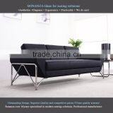 Modern Office 3seat Leather Sofa 8094# 3 Seater Office Leather Sofa Design, 3 Seater Office PU Sofa thumbnail-2