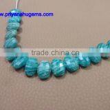 Amazonite Hand Made 10*14 mm Faceted Oval Shape, 6" Strand Length 100% Natural Gemstones thumbnail-4