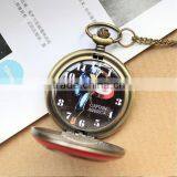 Men Size Antique Color Captain America Pocket Necklace Watch thumbnail-1