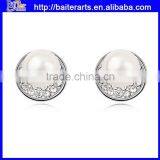 Fashion Pearl Stud Earrings 925 Sterling Silver Pearl Stud Earrings thumbnail-6