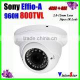 Security Outdoor Camera Sony Effio-A CXD4151GG With ICX811 2.8-12mm Varifocal Lens OSD Lenu 800TVL Dome Camera Vision Star thumbnail-1