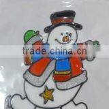 Snowman Christmas window sticker,cheap Christmas removable sticker