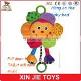 wholesale stock sunflower shape baby musical and squeeze soft toy