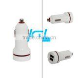 2-Port Mini Universal Dual USB Car Charger Adapter 5V 2.1A/1A For IPhone