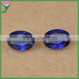 Wholesale High Quality AAAAA Oval Cut 34# Artificial Synthetic Blue Corundum thumbnail-2