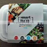 2 COMPARTMENT PP Food Container Black Bottom Clear Lid 1000ML thumbnail-4