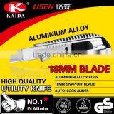 Aluminium Alloy Handle 18 mm Snap Off Blade Hot Utility Cutter Knife
